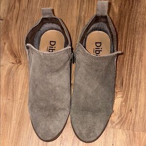 Tan Diba Ankle Boots with Suede Finish